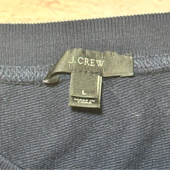 J. CREW NAVY BLUE SEQUIN CHAMPAGNE PULLOVER SWEATSHIRT WOMENS SZ LARGE - Picture 5 of 6